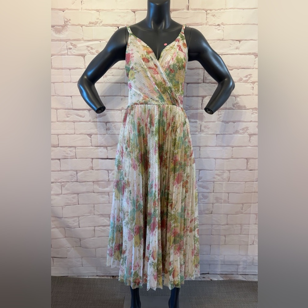 Spring Break Wrap Pleated Mesh Cami Dress Chicwish